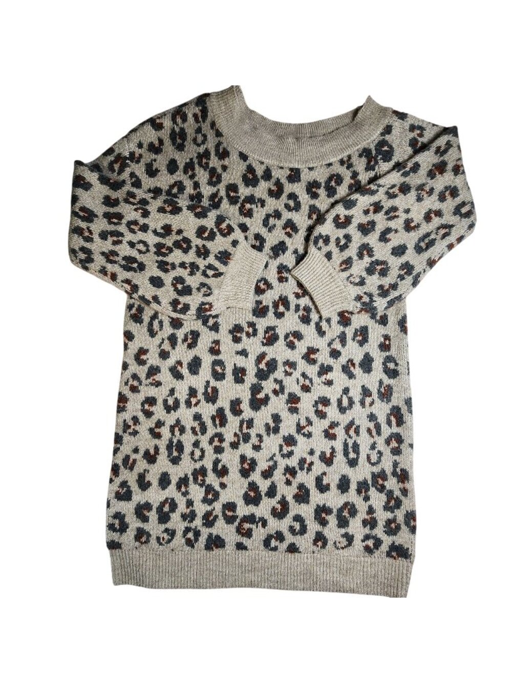 Steve Madden Leopard Print Sweater Dress Large